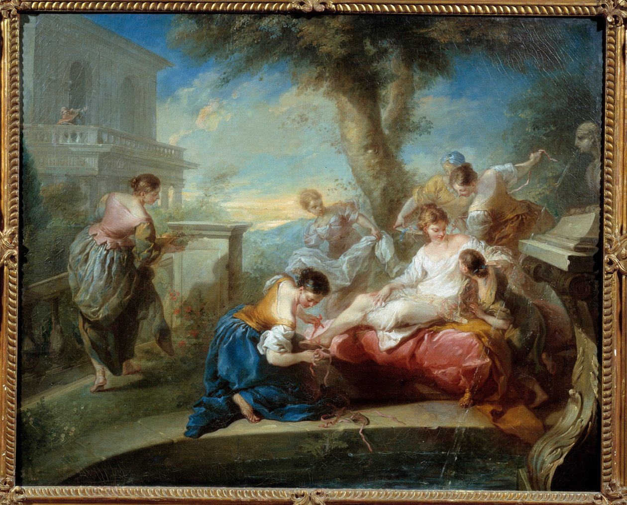 O David e a Bethsabee. Pintura de Carle Van Loo (1705-1765). Meaux.Musee Bossuet de Carle van Loo
