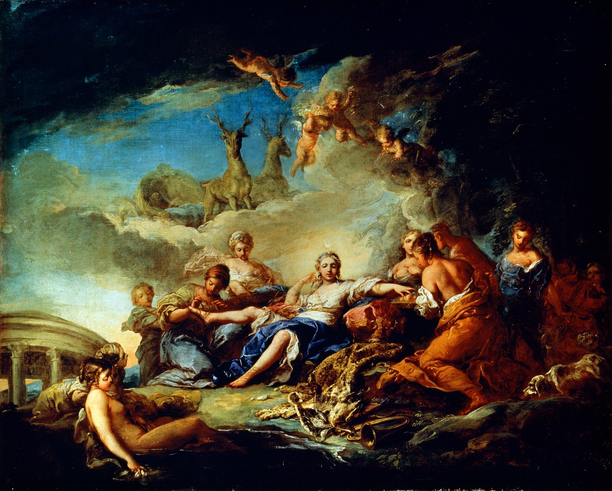 Diana Descanse na caça, século XVII. de Carle van Loo