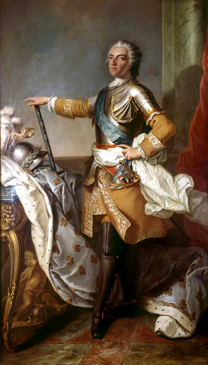Luís XV (1710-1774) rei francês em 1774-1792 de Carle van Loo