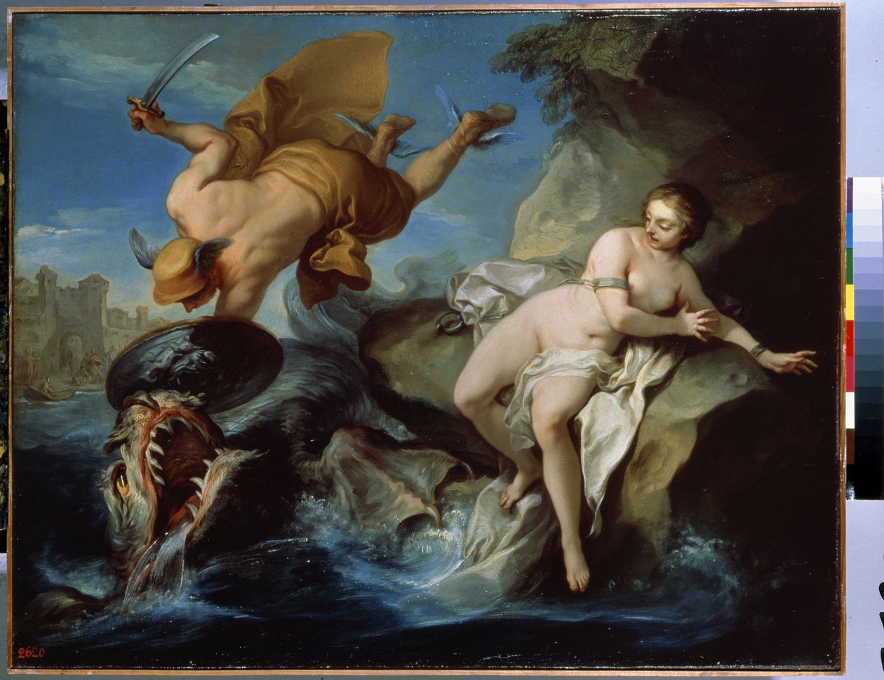 Perseu e Andrômeda (óleo sobre tela) de Carle van Loo