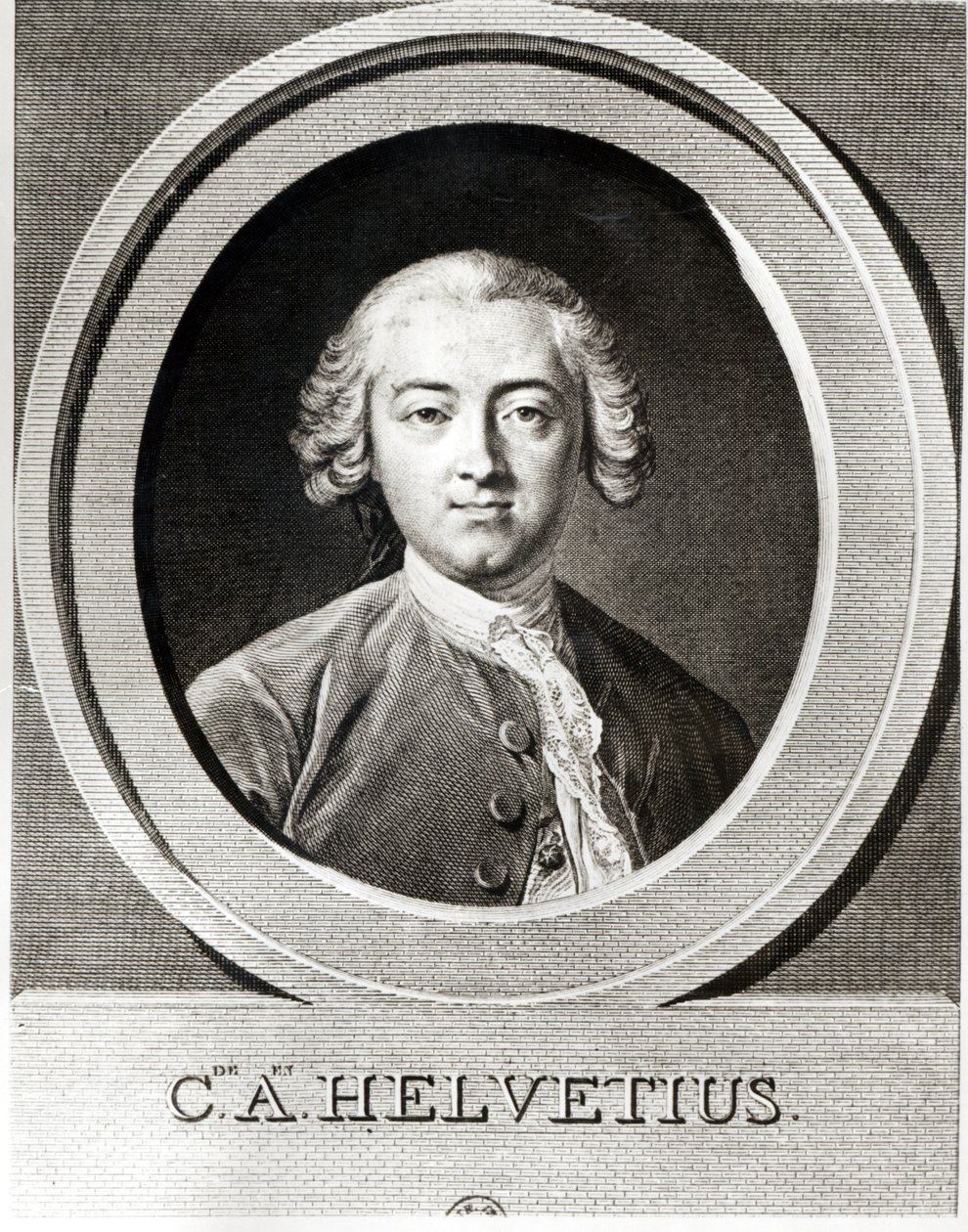 Retrato de Claude Adrien Helvetius (1715-1771) filósofo francês de Carle van Loo