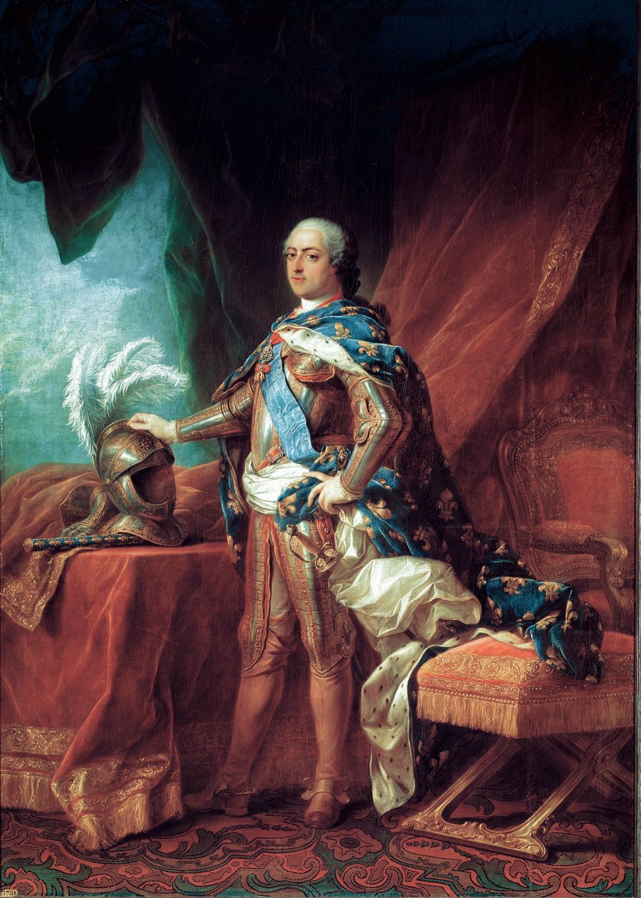 Retrato do Rei Luís XV, o Amado, Rei de França (óleo sobre tela de Carle van Loo