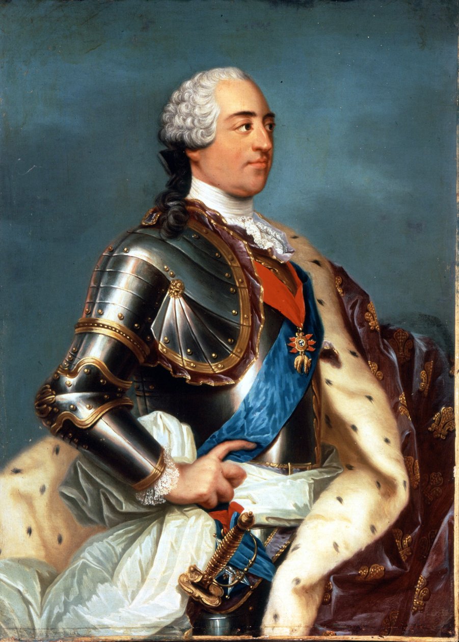 Retrato de Luís XV (1710 - 1774). Pintura por Carle Van Loo (1705 - 1765). de Carle van Loo
