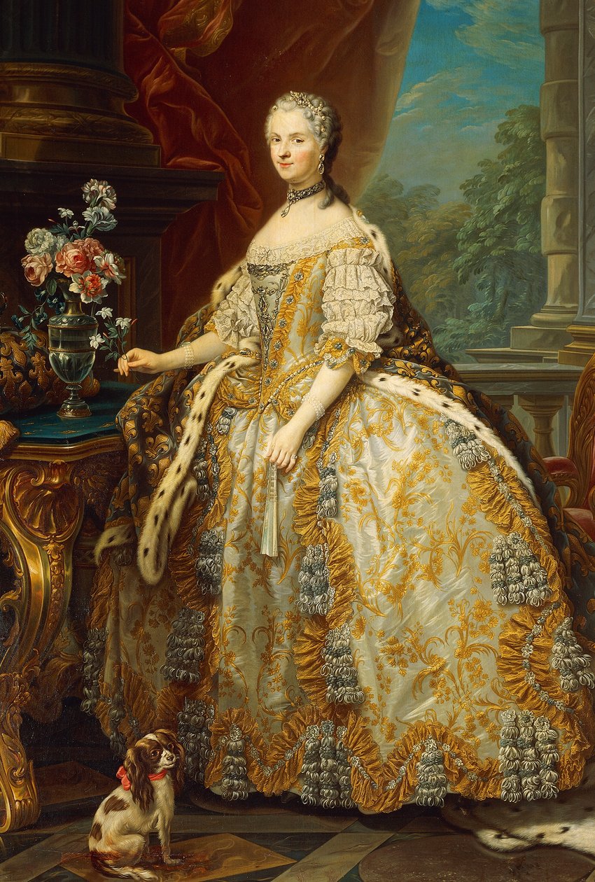 Retrato de Maria Leczinska ou Leszczynska (Trzebnica de Carle van Loo