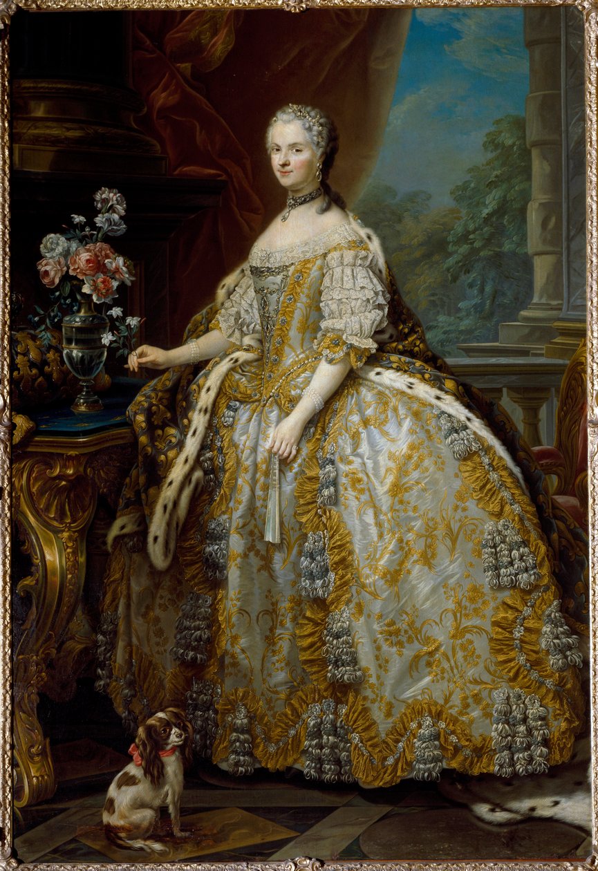 Retrato de Mary Lescszinska, rainha da França (Leczinska, Lescszinka ou Leszinka de Carle van Loo