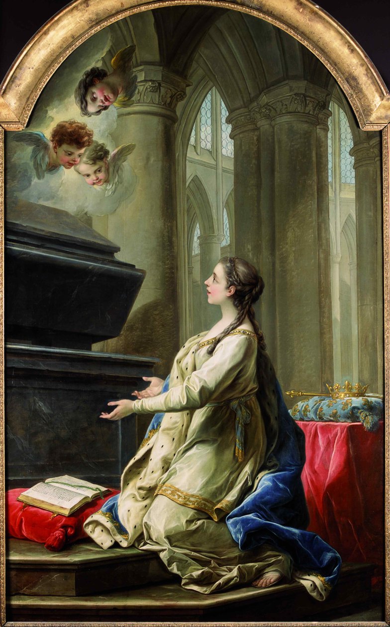 São Clotilde rezando pelo túmulo de São Martinho, 1753. de Carle van Loo