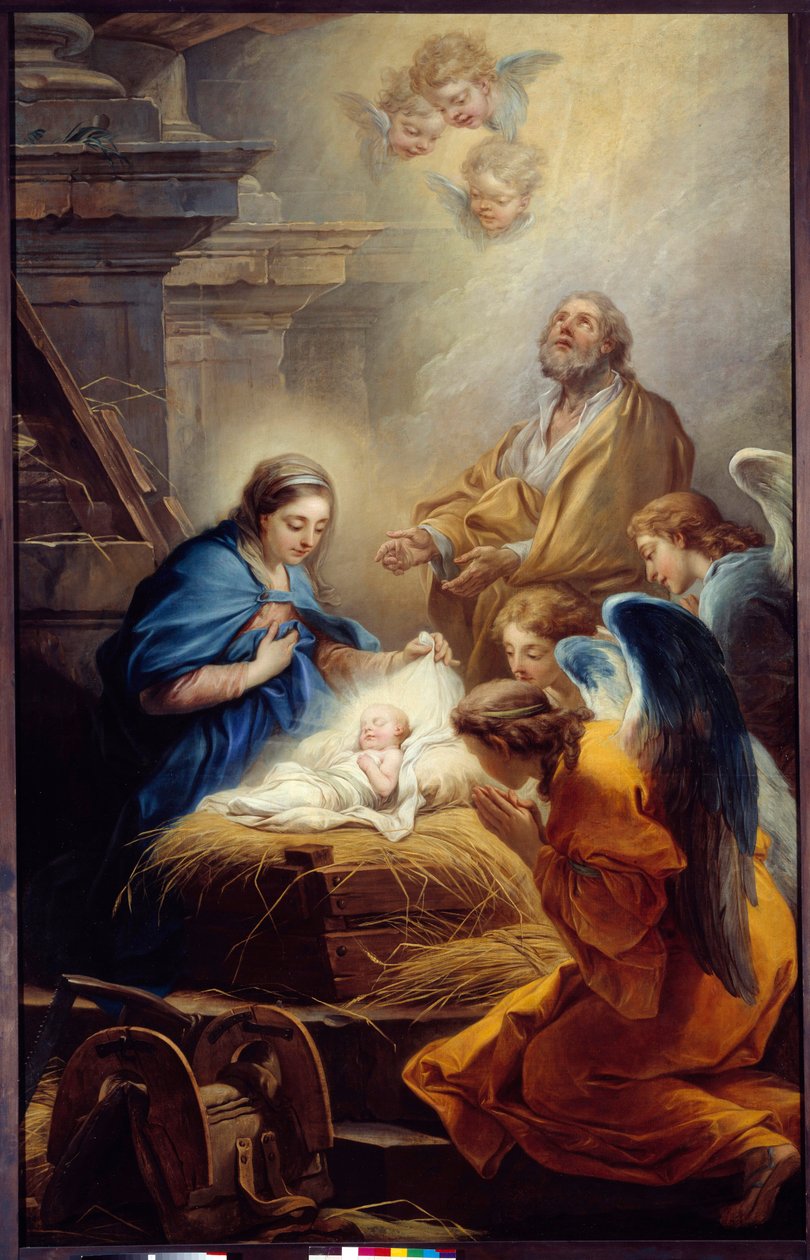 The Adoration of the Angels Painting by Carle van Loo (1705-1765) 1751 Brest, Museum of Fine Arts de Carle van Loo