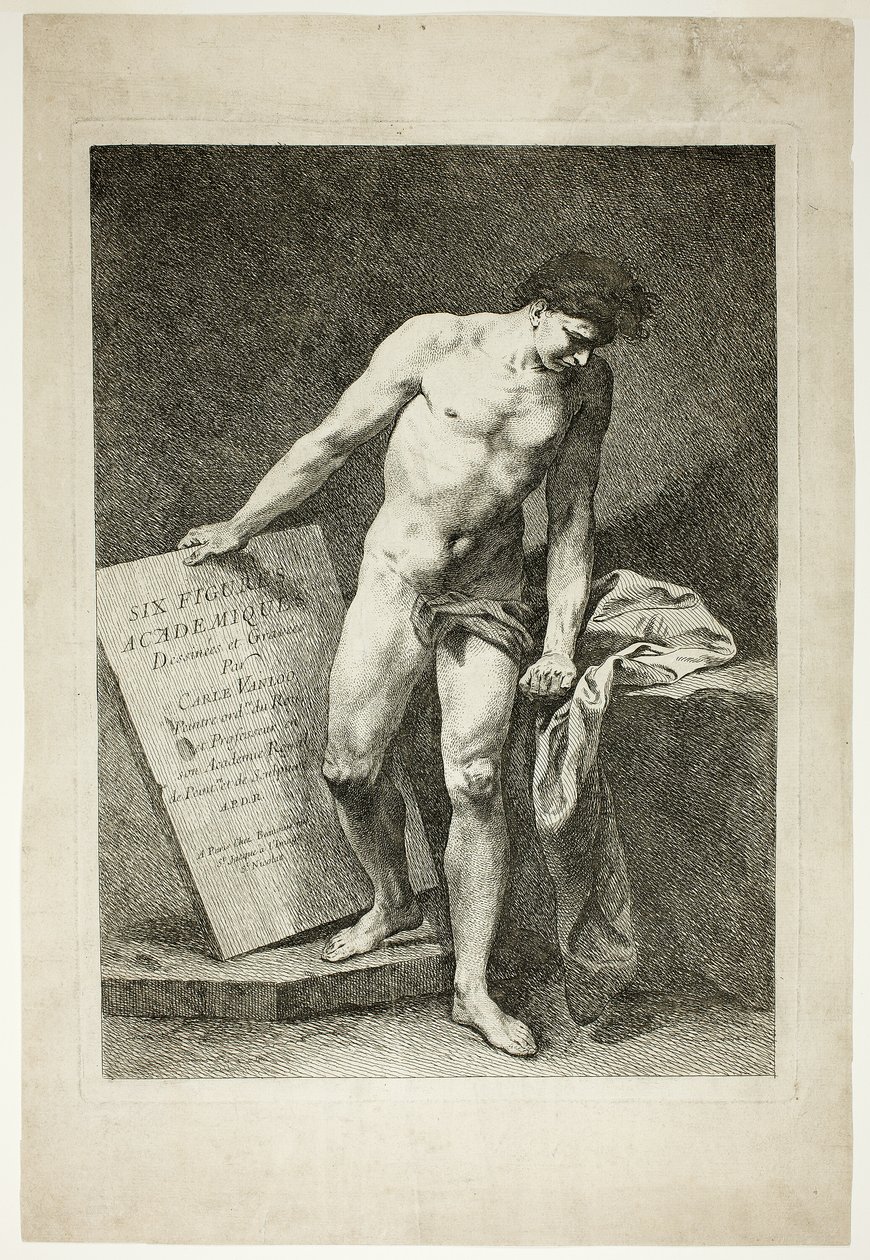Página de título, de Six Figures Académiques (Seis Figuras Académicas) de Carle van Loo