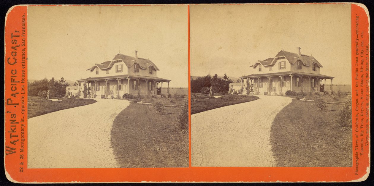 (Residência não identificada, provavelmente na Califórnia) de Carleton E. Watkins