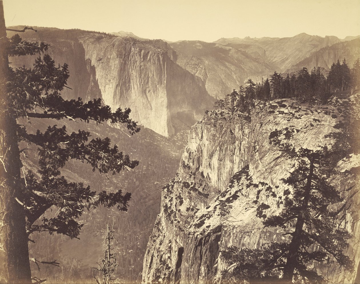 Primeira vista do vale de Carleton E. Watkins