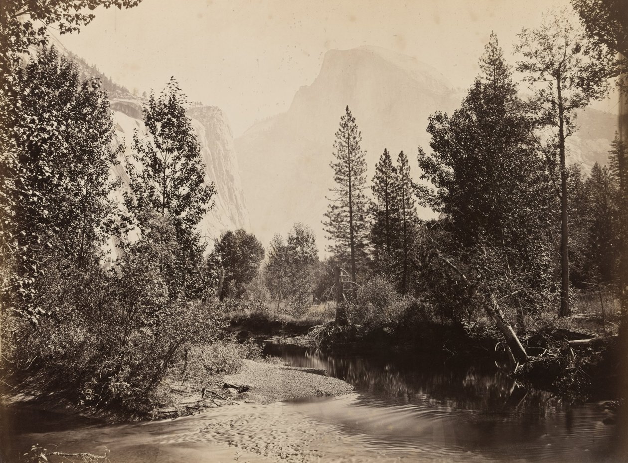 Half Dome, 4967 pés, Yosemite de Carleton E. Watkins