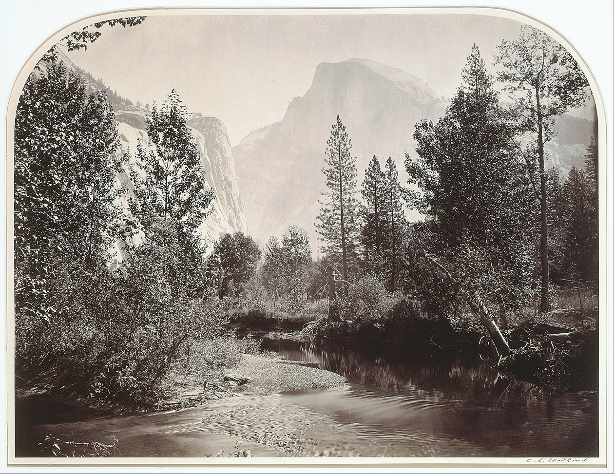 Taysayac, Half Dome, 4967 pés, Yosemite de Carleton E. Watkins