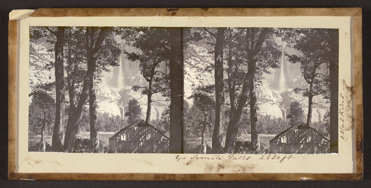 Yo Semite Falls. 2630 pés de Carleton E. Watkins