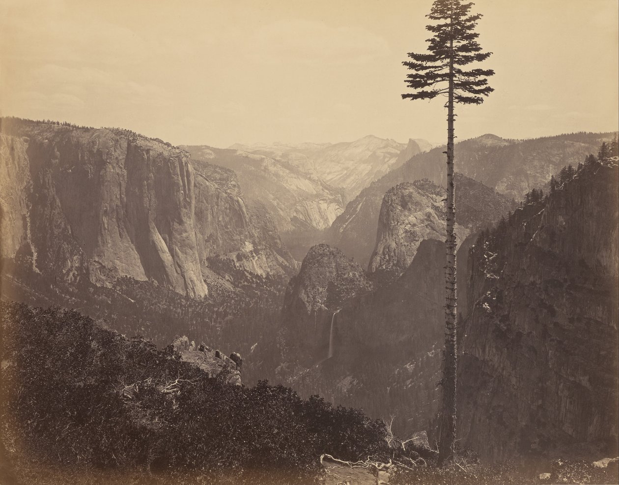 Vale de Yosemite da Melhor Vista Geral de Carleton E. Watkins