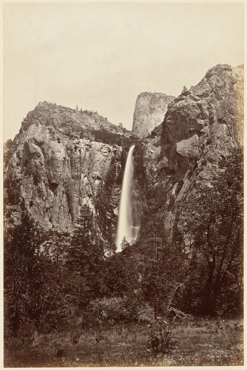 Bridal Veil Fall do álbum de fotos da Califórnia de Carleton E. Watkins