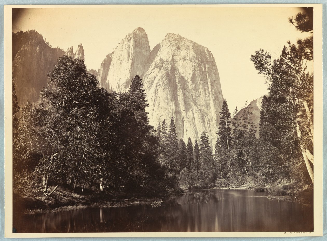 Pedras da Catedral, Yosemite de Carleton E. Watkins