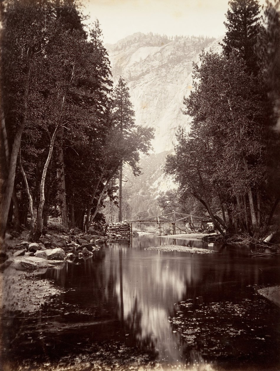 Eagle Point, 4.000 pés, Yosemite, ca. 1872, impresso ca. 1876. de Carleton E. Watkins.
