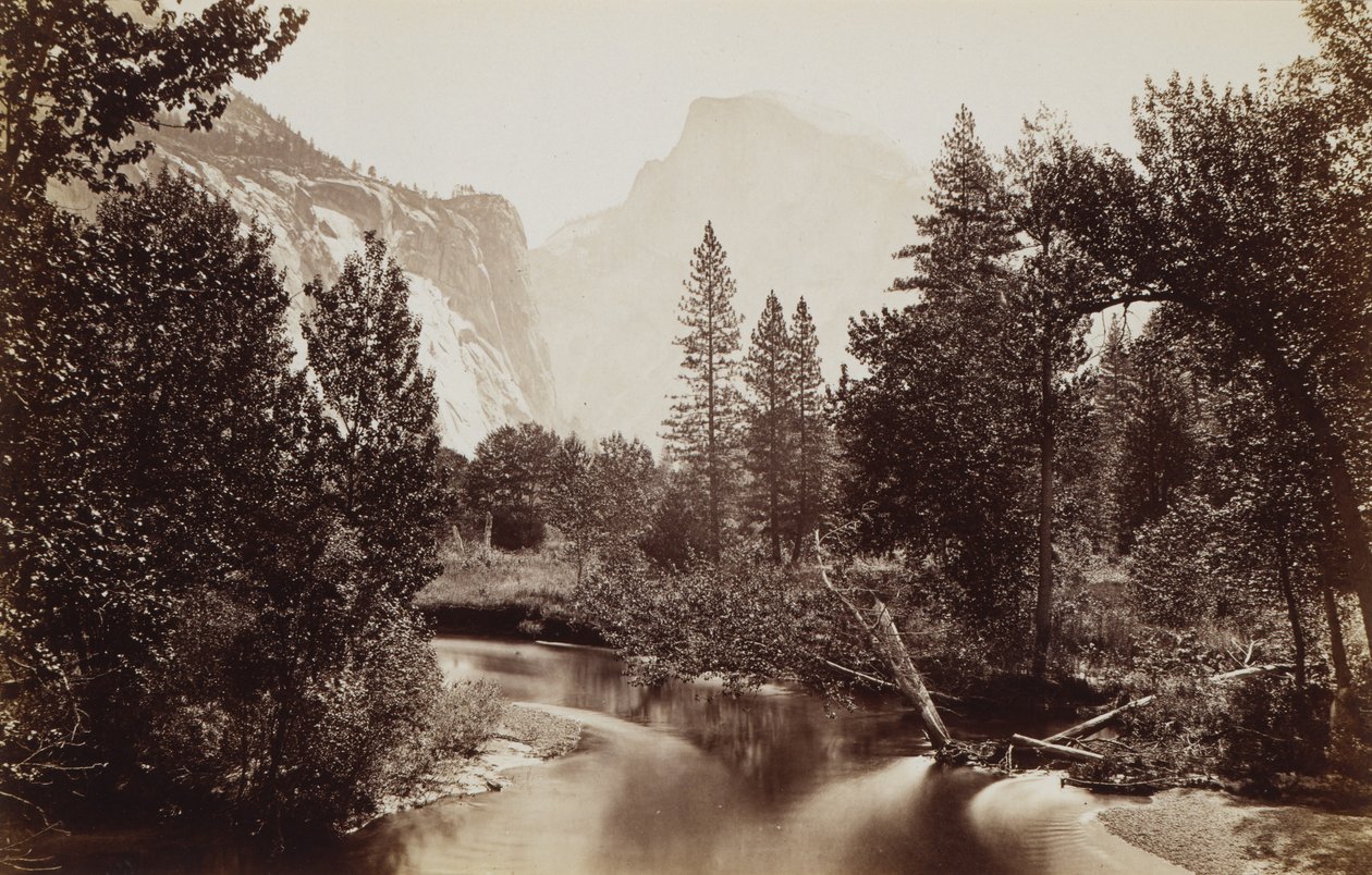 Half Dome, Yosemite, Califórnia de Carleton E. Watkins
