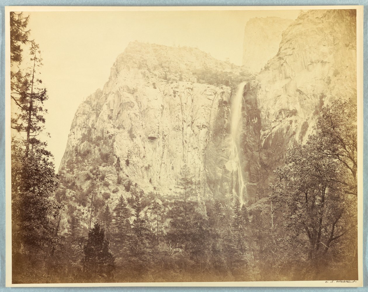 Drive, Véu de Noiva, Yosemite de Carleton E. Watkins