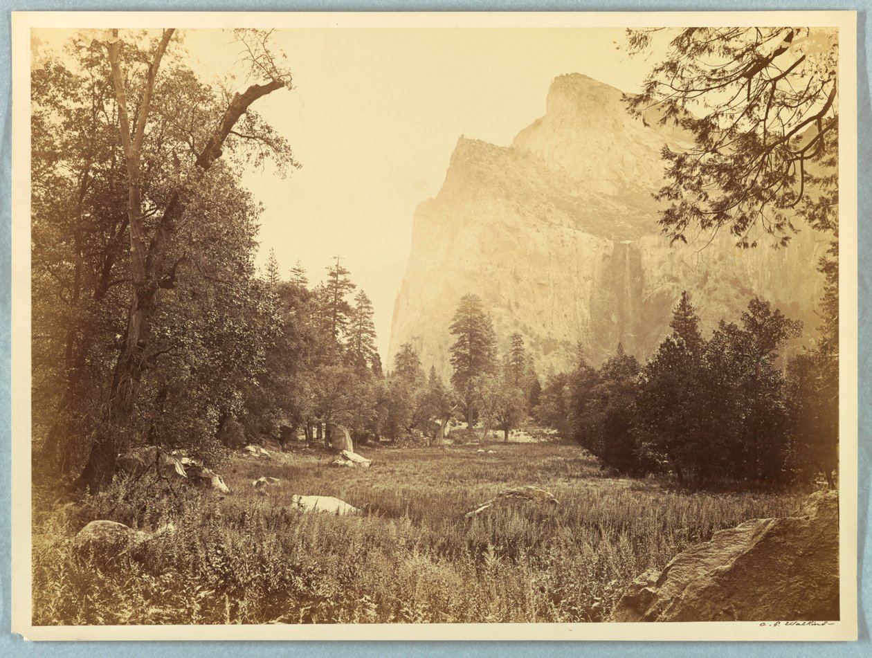 Drive, Véu de Noiva, Yosemite de Carleton E. Watkins
