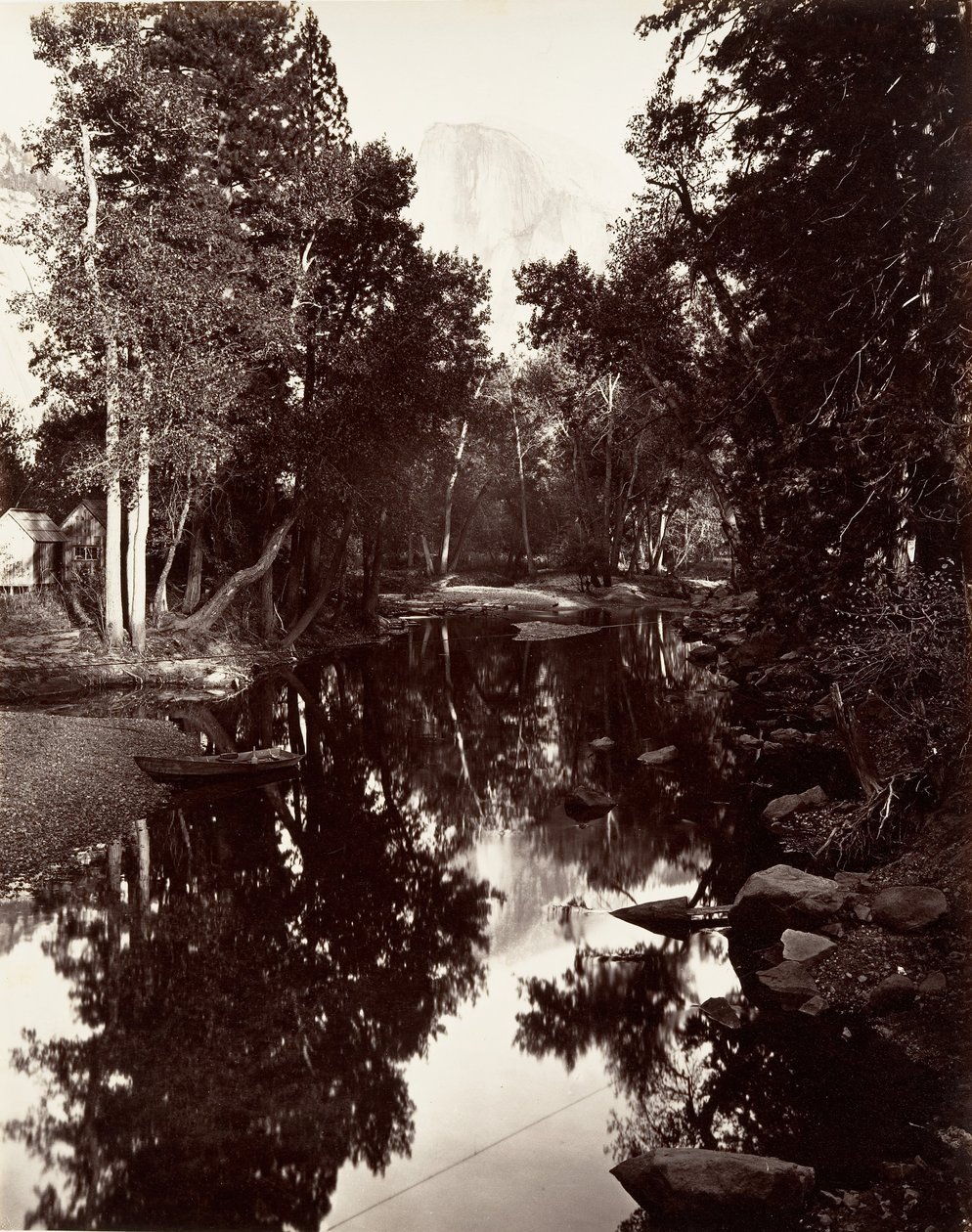 South Dome, 6.000 pés, Yosemite, ca. 1872, impresso ca. 1876. de Carleton E. Watkins.