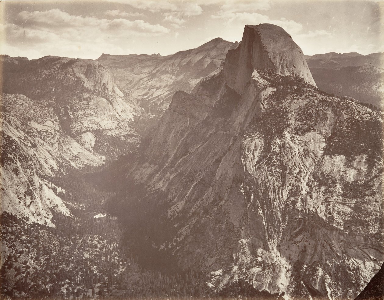 South Dome, 6.000 pés, ca. 1872, impresso ca. 1876. de Carleton E. Watkins.