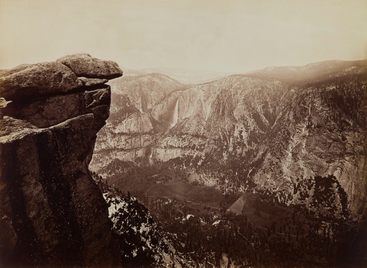 Yosemite Falls de Glacier Point de Carleton E. Watkins