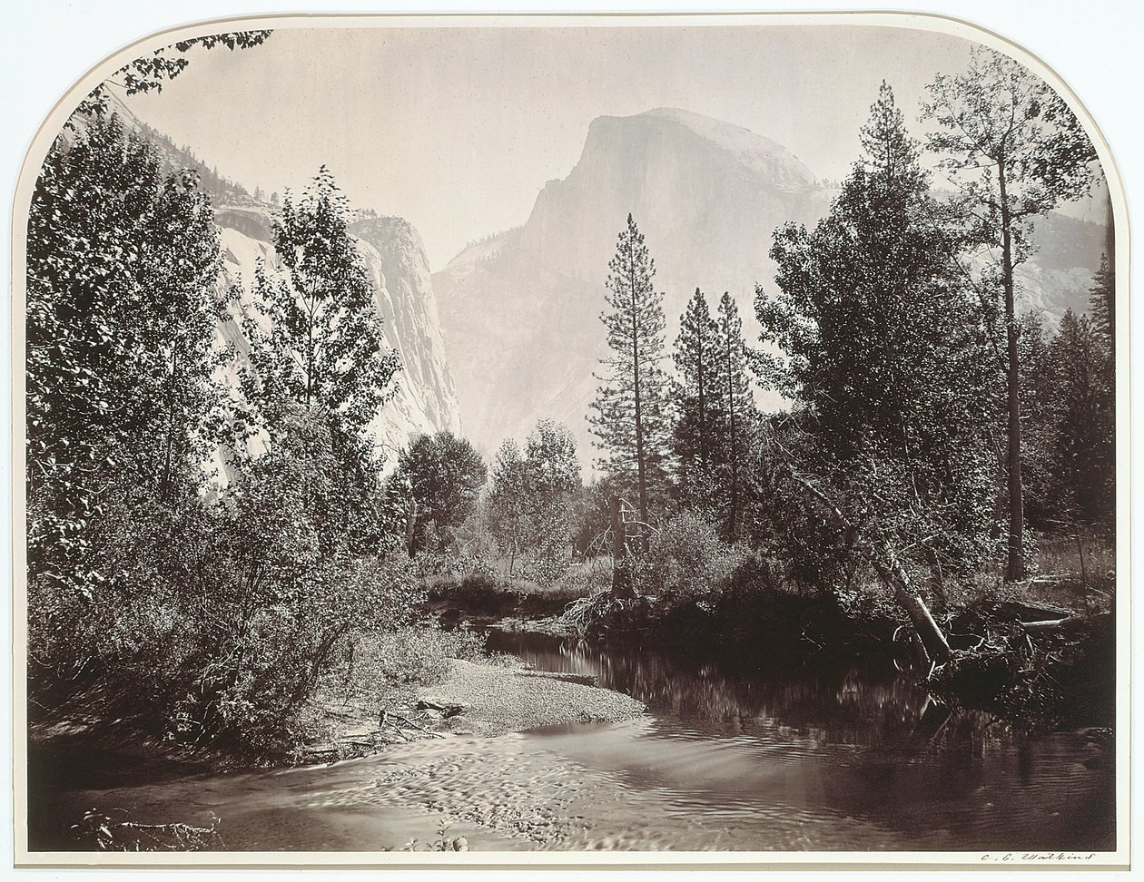 Taysayac, Half Dome, 4967 Ft, Yosemite de Carleton Emmons Watkins