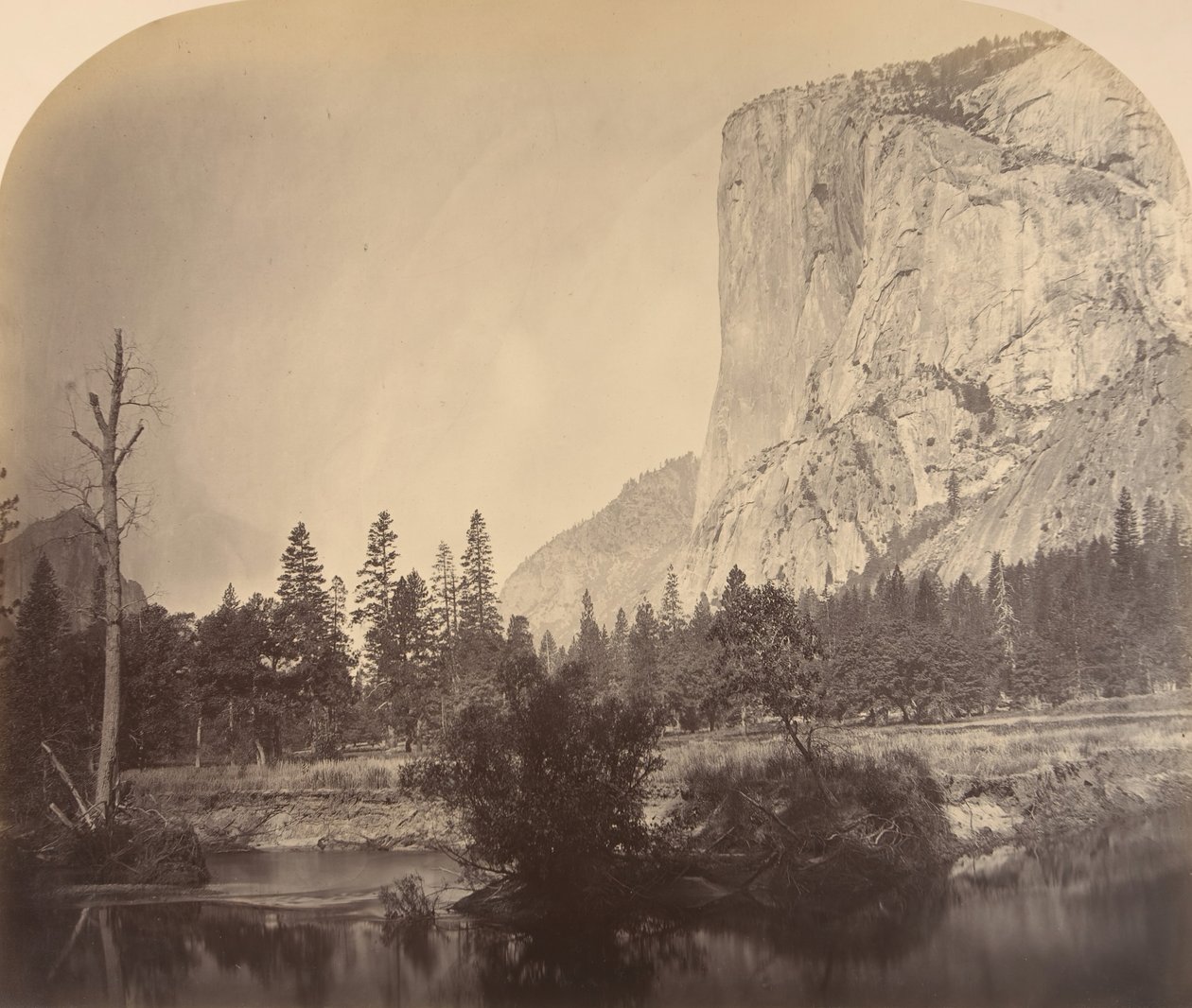Tutucanula, El Capitan, 4000 pés, 1861. de Carleton Emmons Watkins