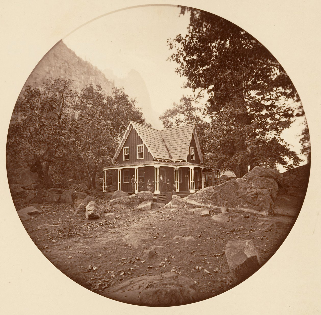 [Parque Nacional de Yosemite, Califórnia], c. 1878. de Carleton Emmons Watkins