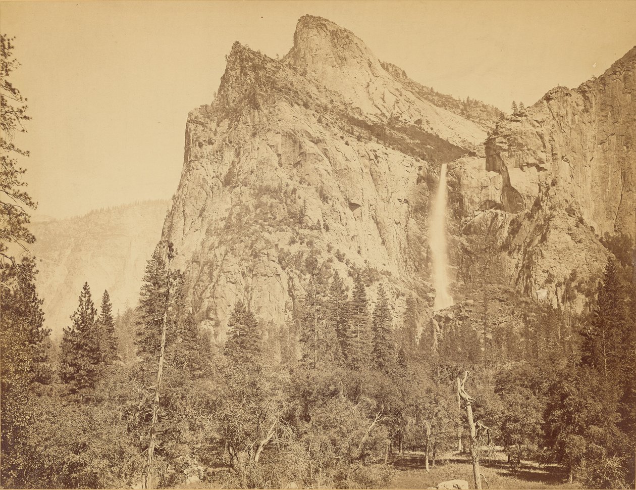 [Bridal Veil, 900 pés de altura] de Carleton Watkins