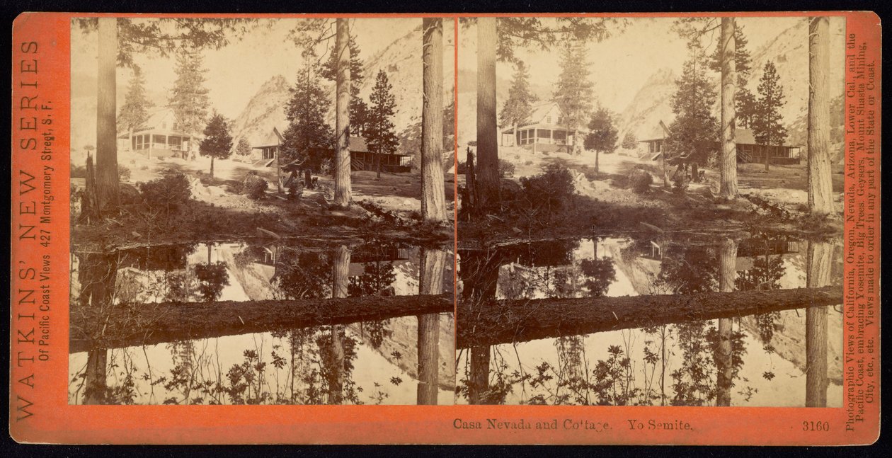 Casa Nevada e Casa de Campo. Yo Semite de Carleton Watkins