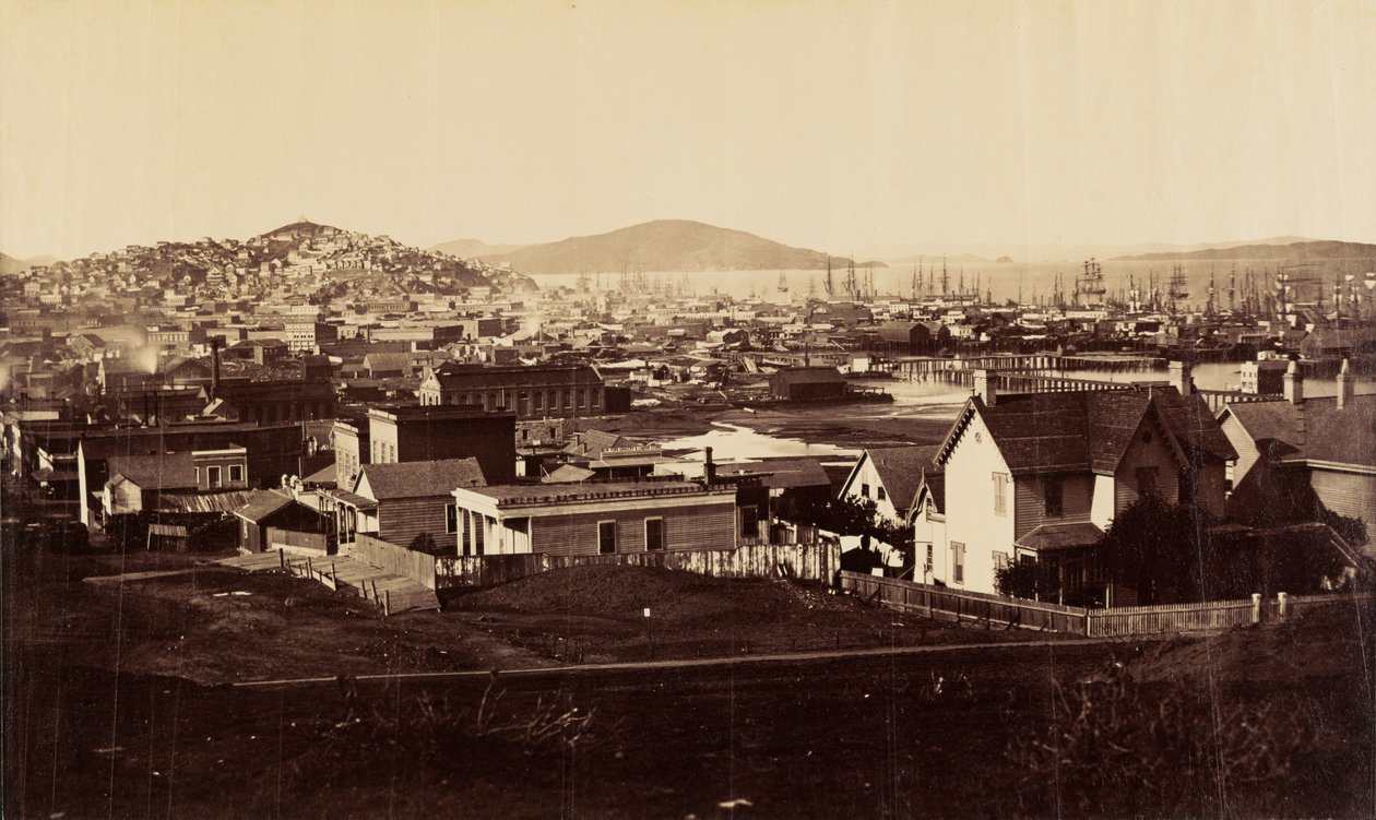 [Frente da cidade a partir de Rincon Hill em 1860] de Carleton Watkins