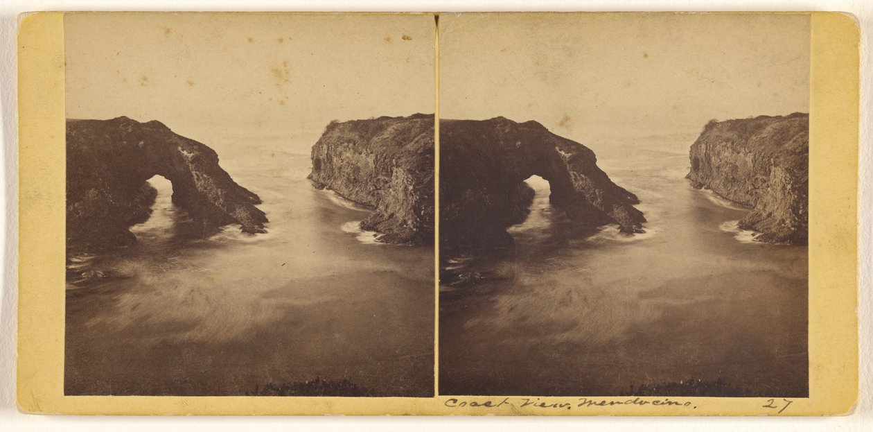 Vista da costa, Mendocino de Carleton Watkins