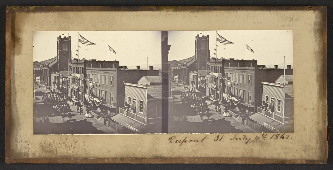 Dupont Street, 4 de julho de 1862 de Carleton Watkins
