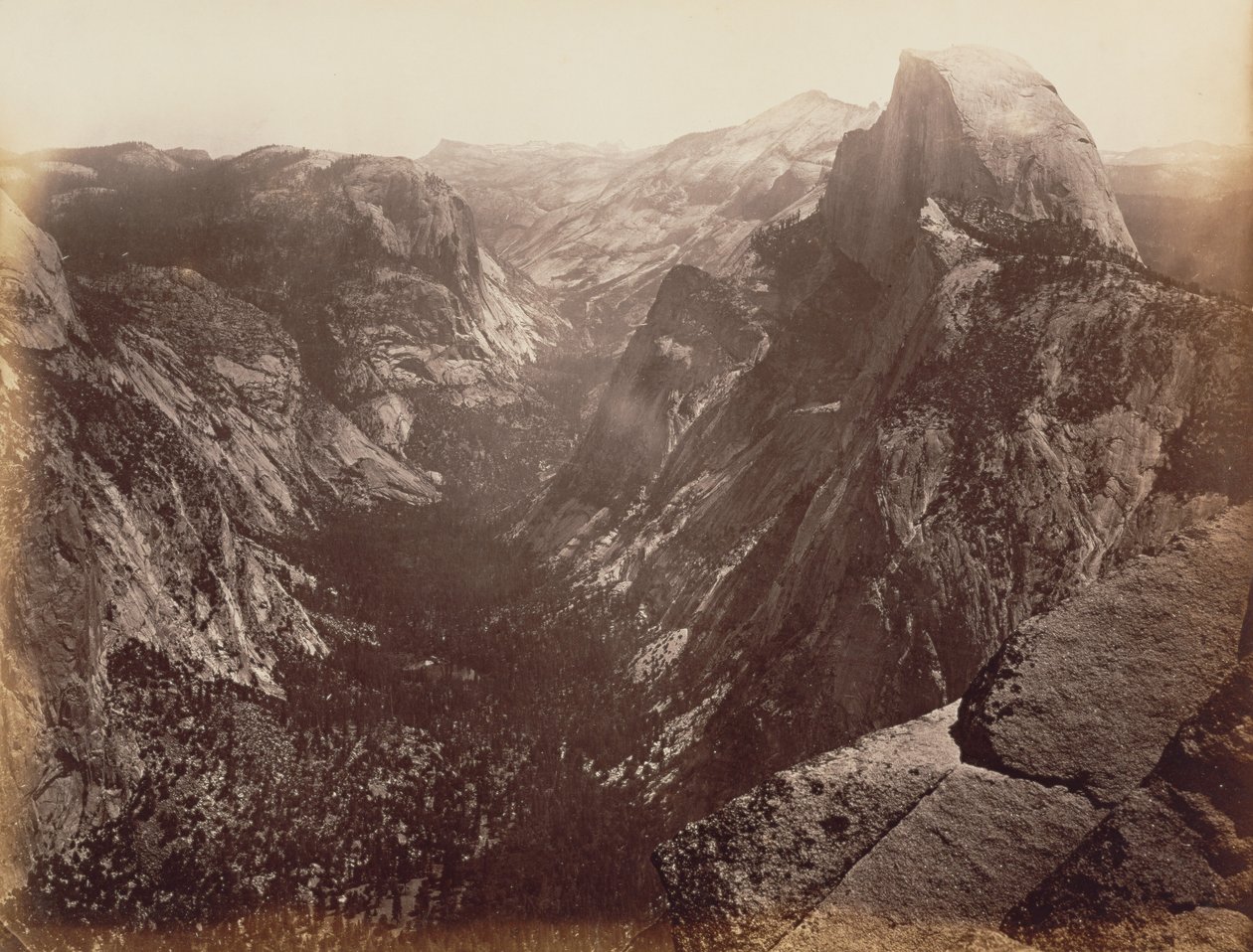 [Half Dome a partir de Glacier Point] de Carleton Watkins