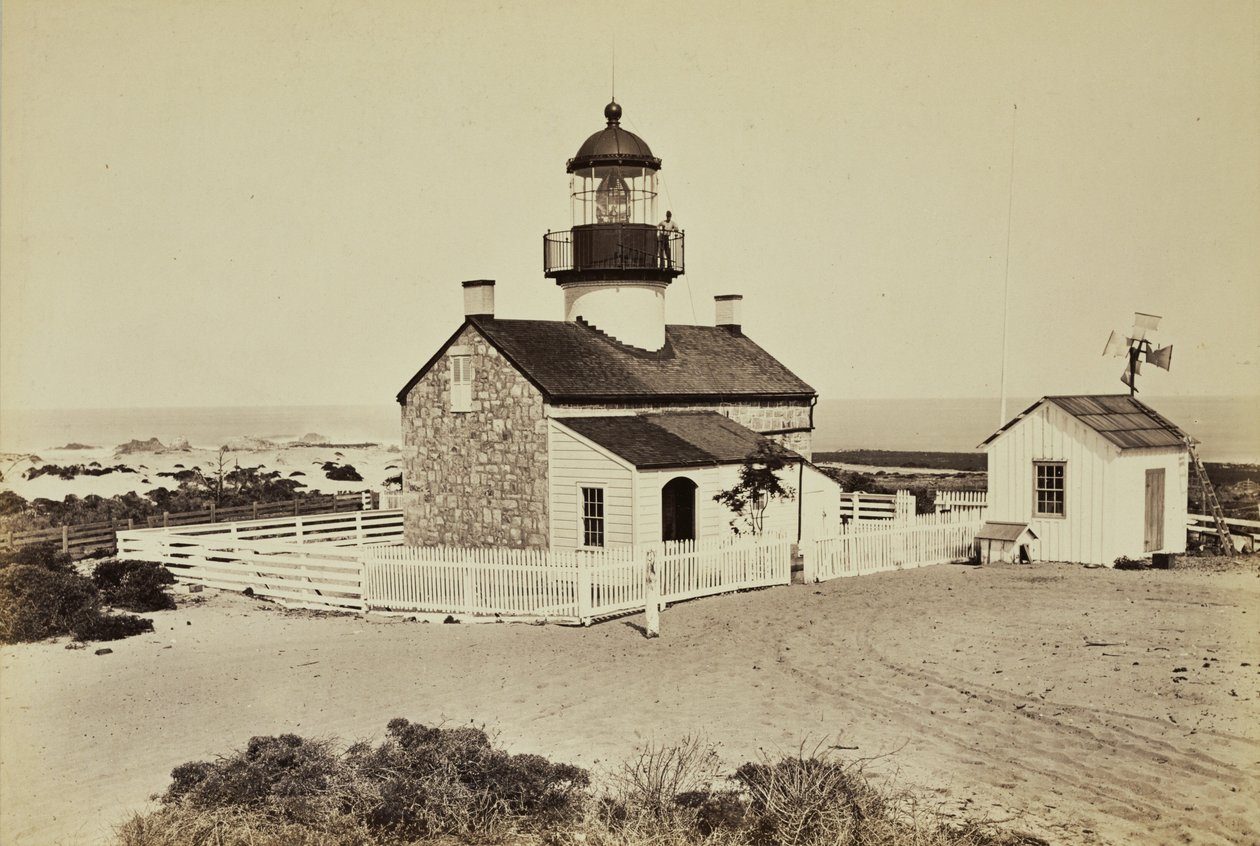 Farol perto de Monterey de Carleton Watkins