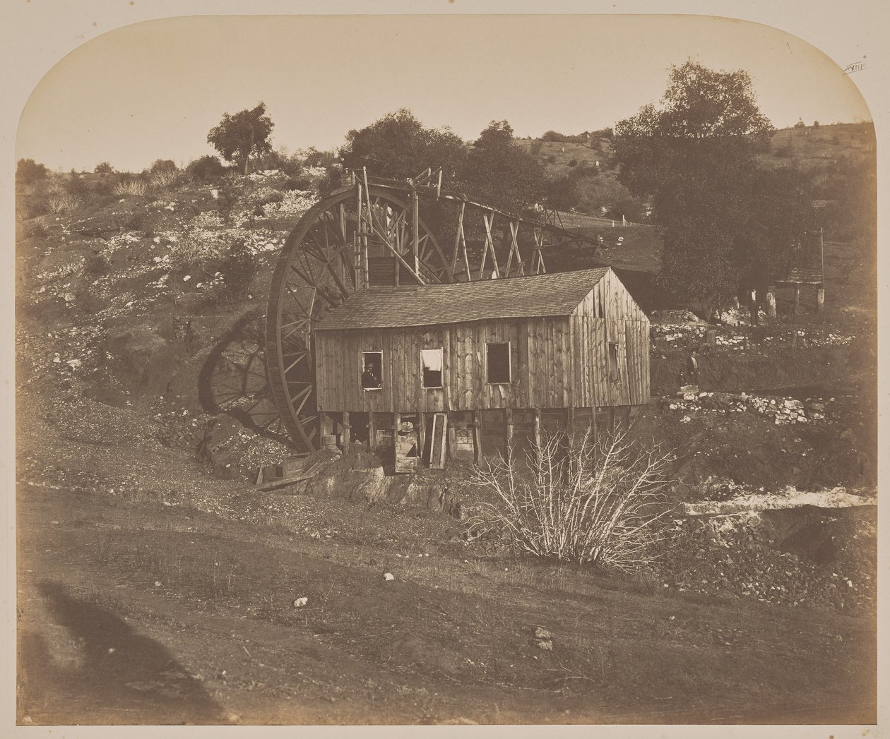 [Moinho em Mariposa Creek] de Carleton Watkins