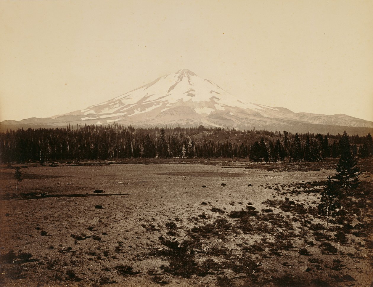 Monte Shasta visto do norte, Califórnia de Carleton Watkins