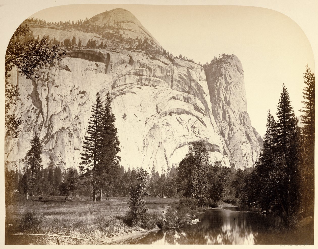 North Dome. Royal Arches - Washington Column de Carleton Watkins