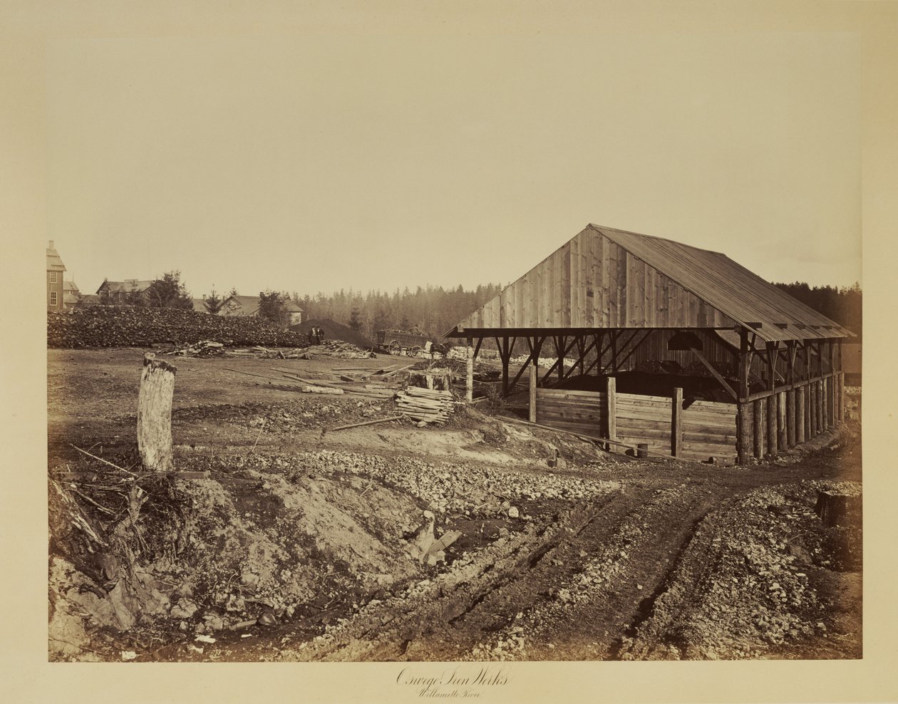 Fábrica de ferro de Oswego, rio Willamette de Carleton Watkins