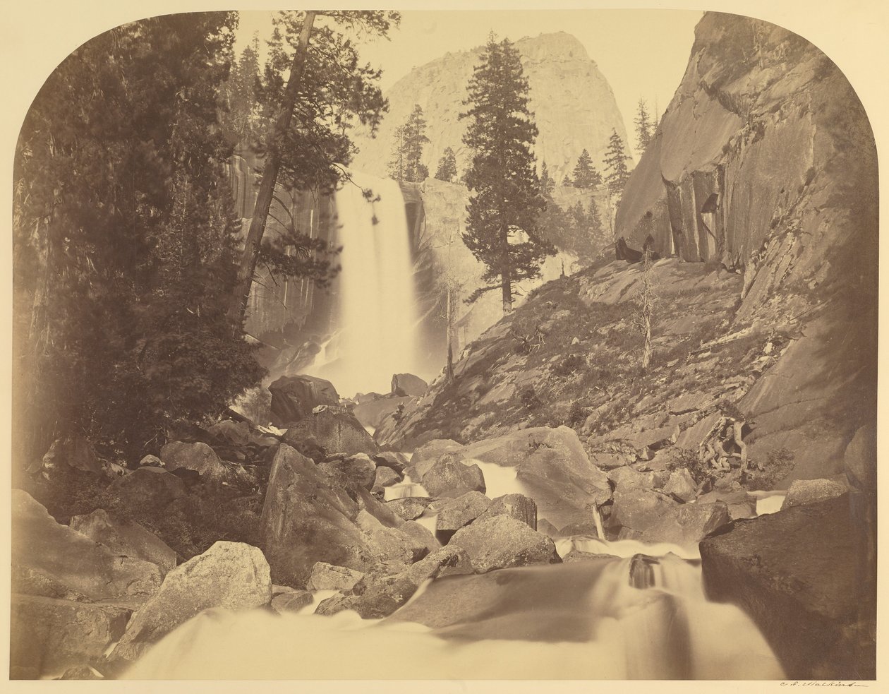 Piwayac - Cascata Vernal - 300 pés - Yosemite de Carleton Watkins