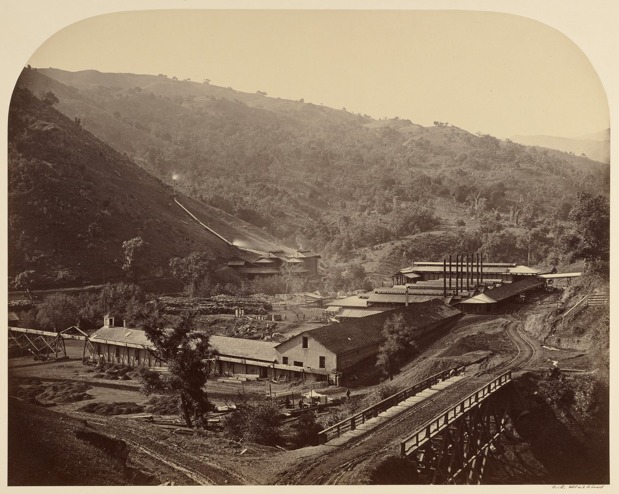 Instalações de fundição, New Almaden de Carleton Watkins