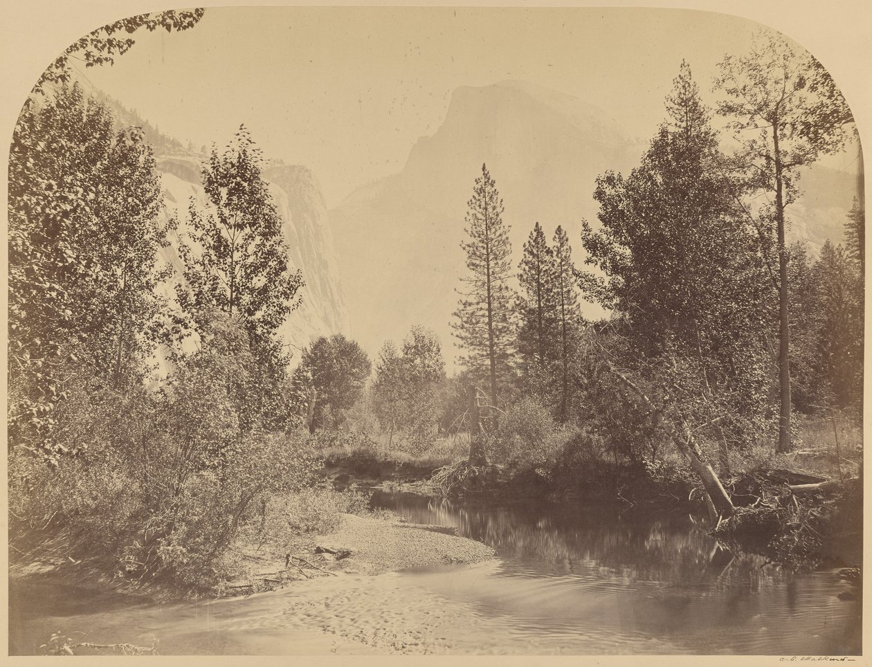 Tasayac - Half Dome - 4967 pés, Yo Semite de Carleton Watkins