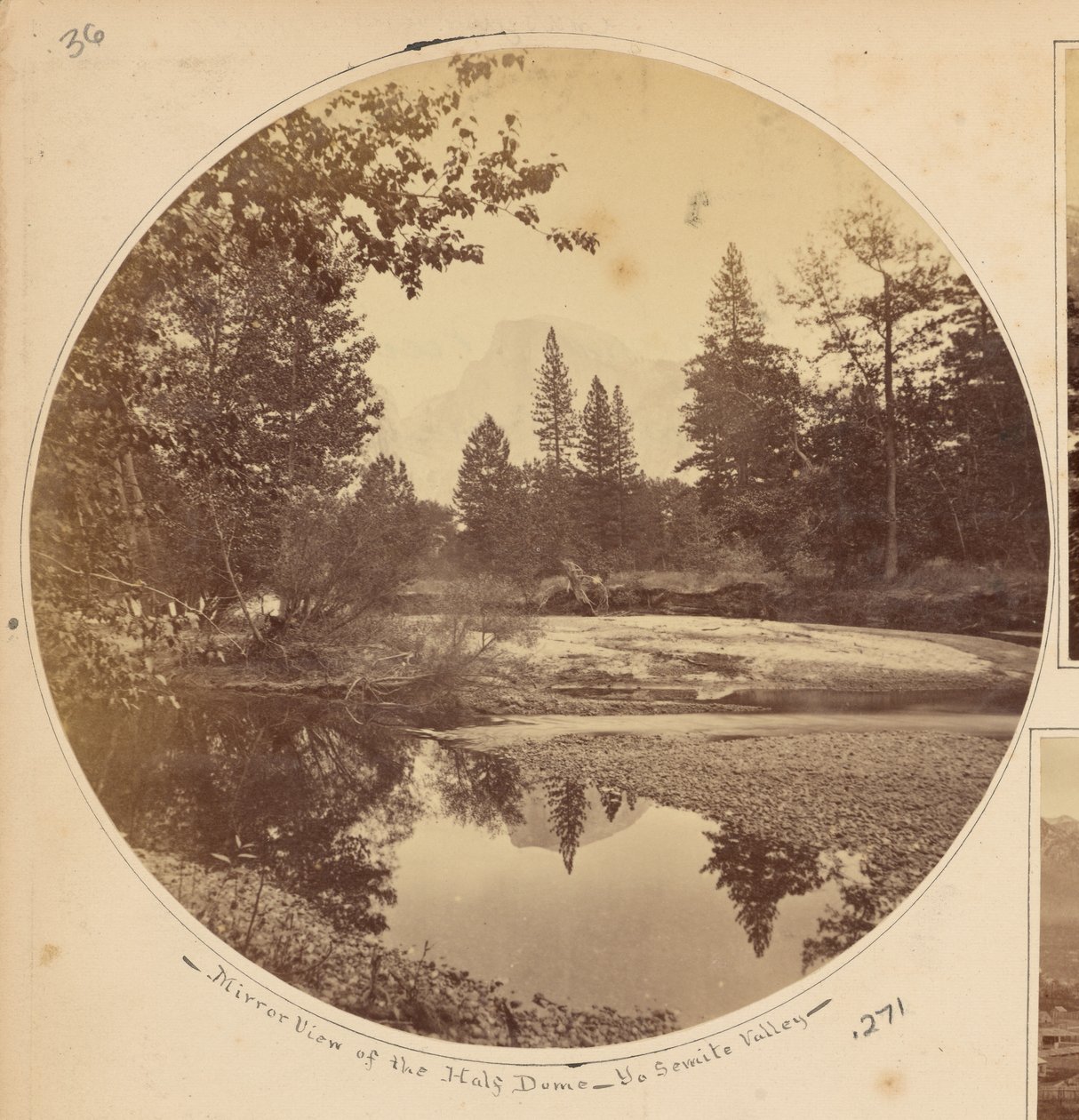 Tasayac, o Half Dome, 5.000 pés, Vale de Yosemite, Condado de Mariposa, Califórnia de Carleton Watkins