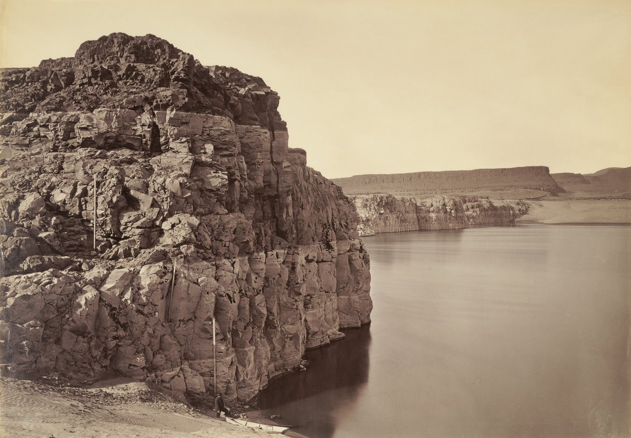 [The Dalles, extremos de maré alta e baixa, 92 pés] / [Cabeceira das Dalles, rio Columbia, Oregon] de Carleton Watkins