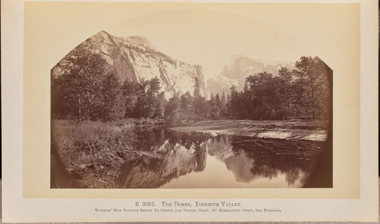 As cúpulas, vale de Yosemite de Carleton Watkins