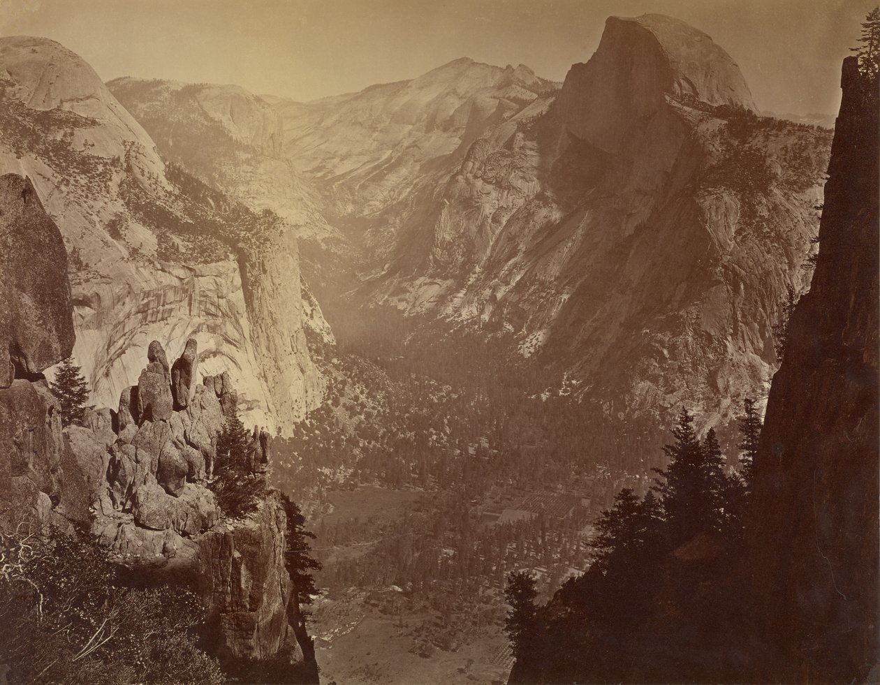 [As cúpulas vistas de Glacier Rock] de Carleton Watkins