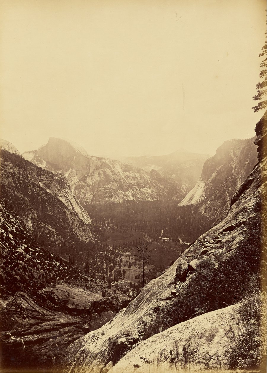 [As cúpulas do sopé do Alto Yosemite] de Carleton Watkins