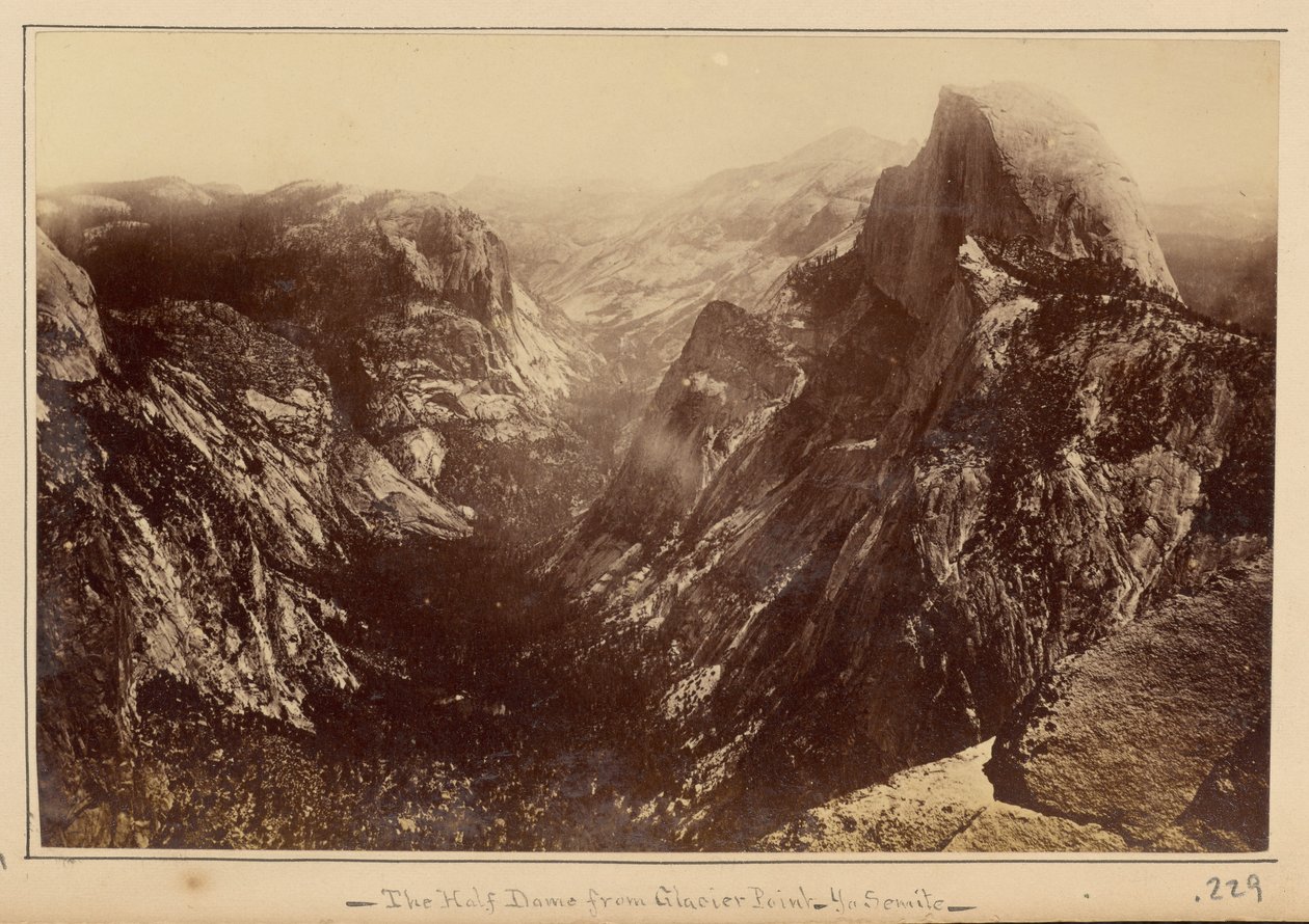 O Half Dome visto de Glacier Point, Yosemite de Carleton Watkins